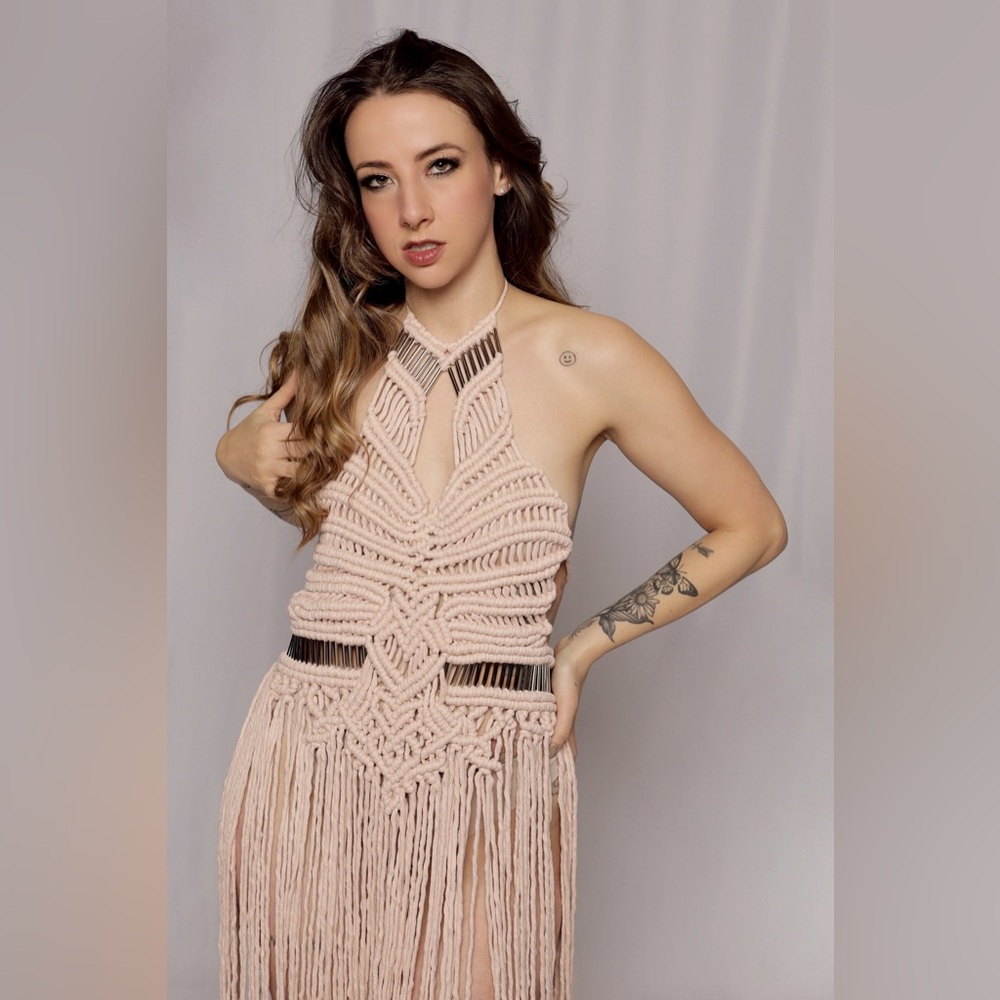 Original GoodVibeGoda Handmade Macramé Rope Dress